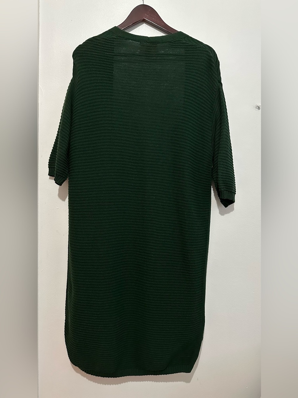 Joe Fresh Forest Green Open-Front Ribbed Cardigan - Picture 2 of 4